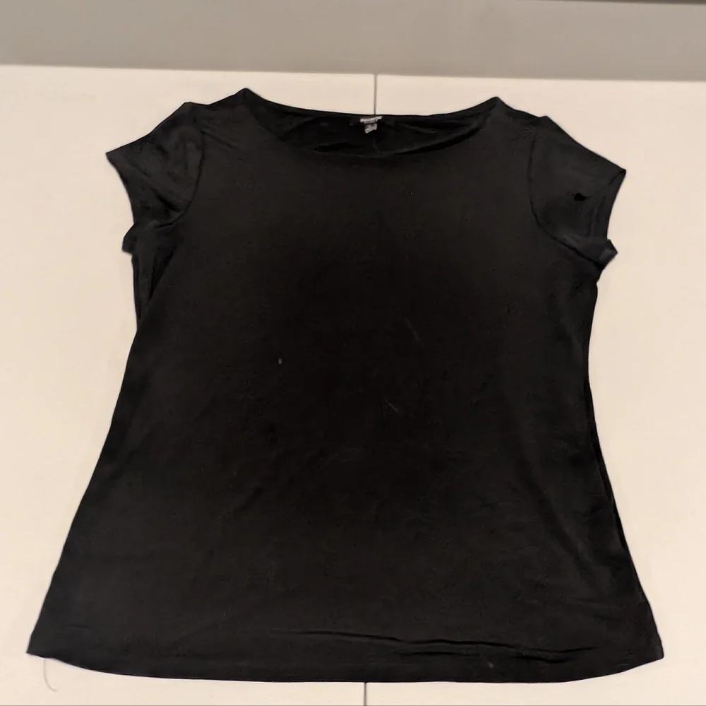 Premise Studio Women’s Large Black Scoop Neck Cap Sleeve T-Shirt - Picture 3 of 4